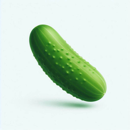 Cucumber on a white background. 3d illustration. Vector.のイラスト素材