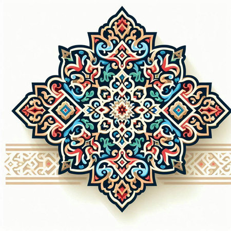 Arabic mandala. Vintage decorative elements. Islam, Arabic, Indian, ottoman motifs. Hand drawn...