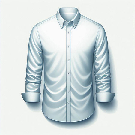 Men's shirt with a button-down collar. Vector illustration.のイラスト素材