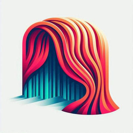 Abstract background with red and blue waves. Vector illustration for your designのイラスト素材