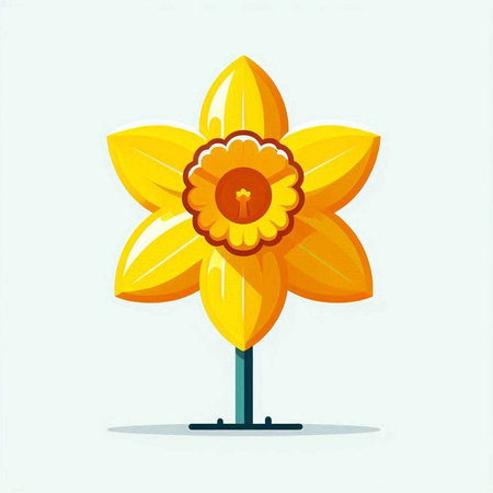 Flower in the form of a daffodil. Vector illustration.のイラスト素材