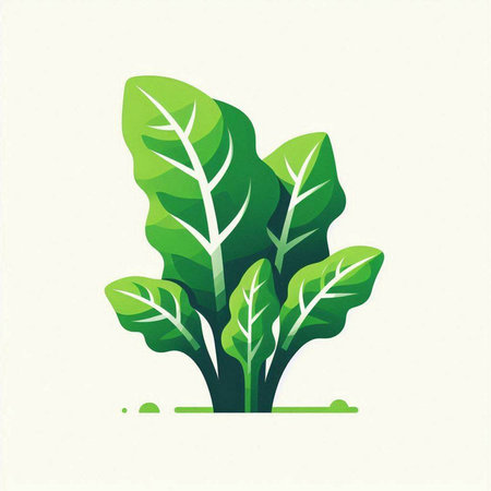 Vector illustration of a green leaf on a white background. Eps 10のイラスト素材