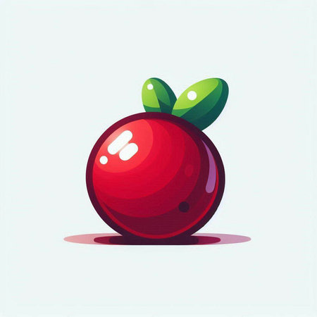 cranberry vector illustration. flat style. berry icon.