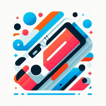 Colorful abstract background with a lot of geometric elements. Vector illustration.のイラスト素材