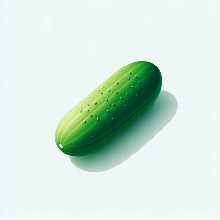 Cucumber on a white background. Vector illustration. Eps 10のイラスト素材
