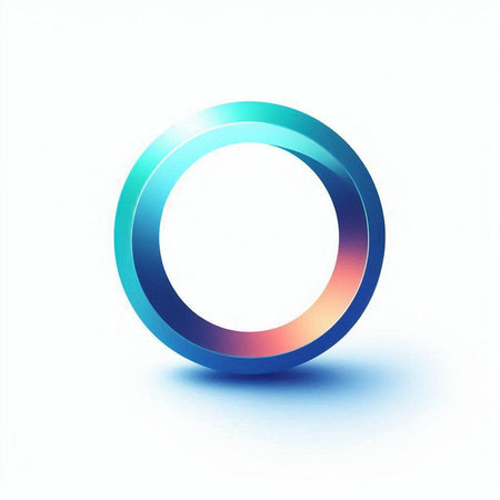 abstract 3d blue circle on white background, vector design elementのイラスト素材