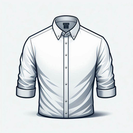 Men's shirt isolated on white background. Vector illustration EPS 10.のイラスト素材