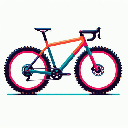 Bicycle on a white background. Vector illustration. Eps 10.のイラスト素材