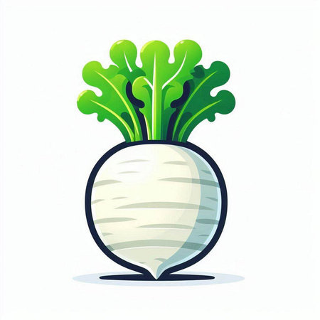 Radish vector illustration. Radish vegetable. Vegetable icon.のイラスト素材