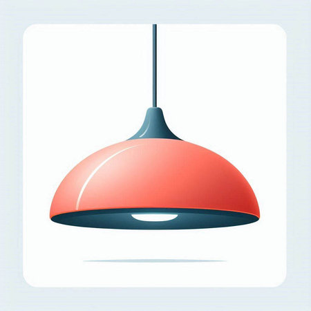 Ceiling lamp isolated on a white background. Vector illustration.のイラスト素材