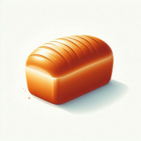 Illustration of a bar of soap on a white background with a shadow
