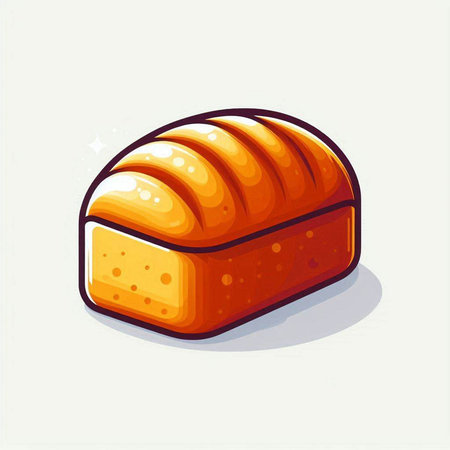 Illustration of a loaf of bread. Vector illustration of a loaf of bread.のイラスト素材