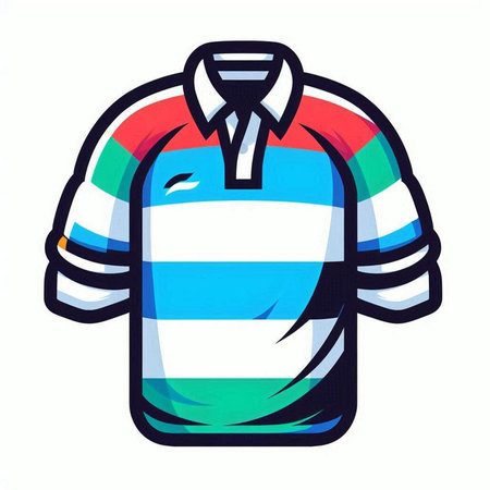 Colored polo shirt isolated on white background. Vector illustration.のイラスト素材