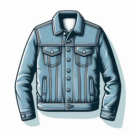Men's leather jacket on a white background. 3d illustration.のイラスト素材