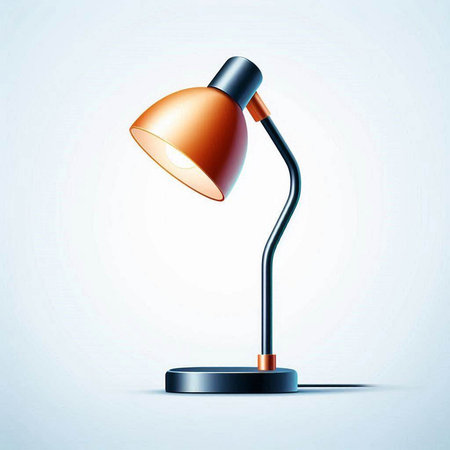 Table lamp on a light background. Vector illustration. Eps 10.のイラスト素材