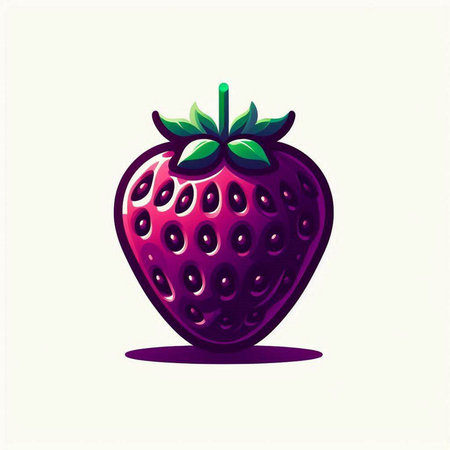 strawberry vector illustration on a white background. Vector illustration.のイラスト素材