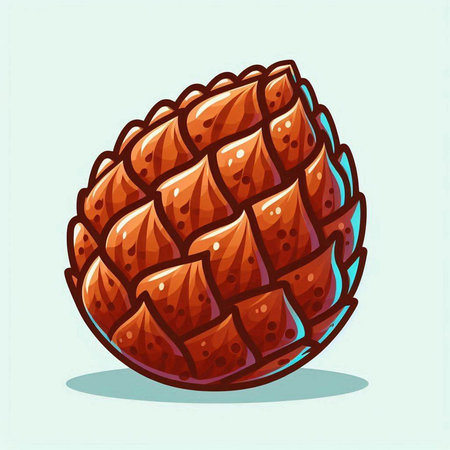 Pine cone icon. Vector illustration of pine cone isolated on white backgroundのイラスト素材
