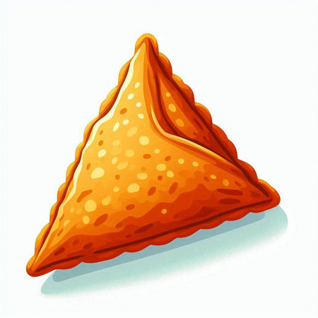 Vector illustration of a fried nachos on a white background.のイラスト素材