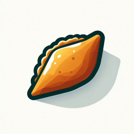 Illustration of a piece of pie on a white background, vector illustrationのイラスト素材