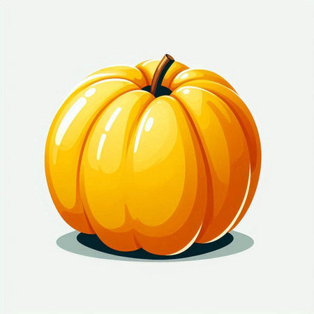 Pumpkin on a white background. Vector illustration of a pumpkin.のイラスト素材