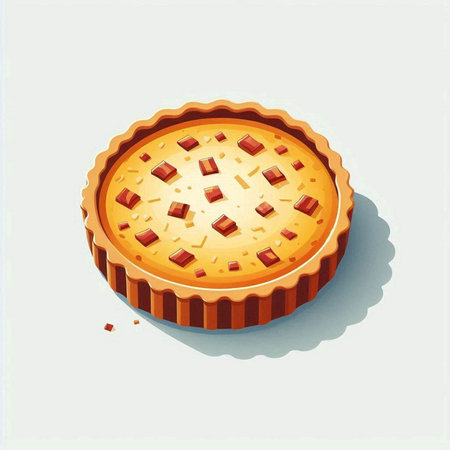 Illustration of a pie on a white background, vector illustration.のイラスト素材