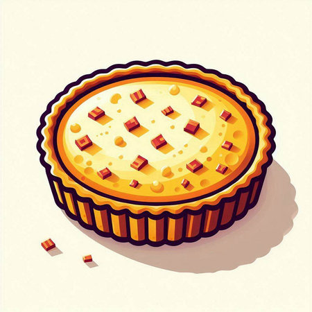 Illustration of a pie on a white background, vector illustration.のイラスト素材