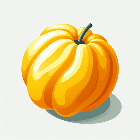 Illustration of a pumpkin on a white background, vector illustration.のイラスト素材