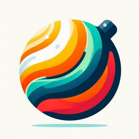 Colorful abstract vector illustration of sphere. Isolated on white background.のイラスト素材