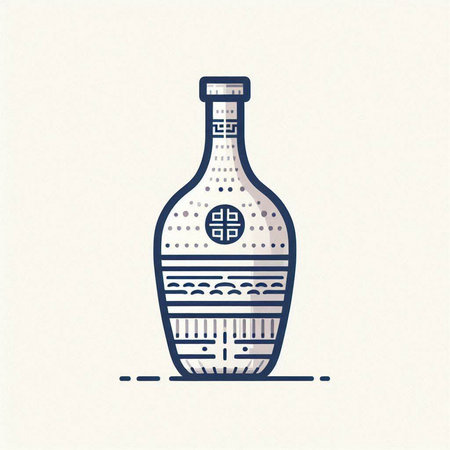 Ceramic bottle on white background. Vector illustration for your designのイラスト素材
