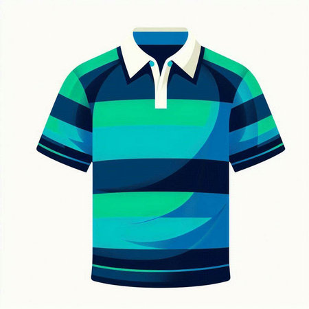 Colorful polo shirt isolated on white background. Vector illustration.のイラスト素材