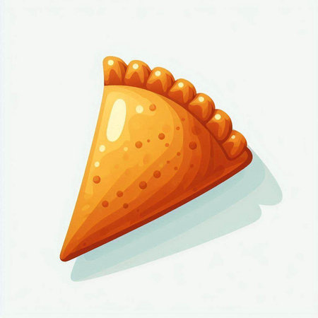 Illustration of a piece of pie isolated on a white background.のイラスト素材