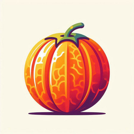 pumpkin on a white background, vector illustration, eps10のイラスト素材