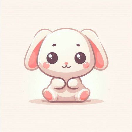 Cute little bunny. Vector illustration. Cute cartoon character.のイラスト素材