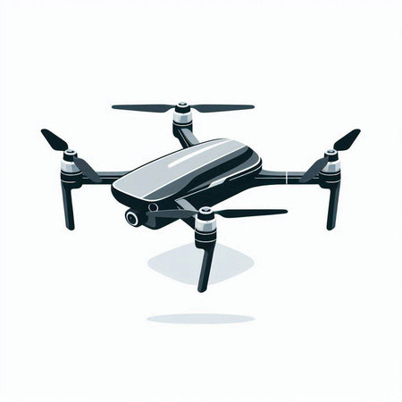 Drone on a white background. Vector illustration. Eps 10.のイラスト素材