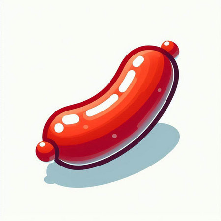 Sausage icon on white background. Vector illustration. Eps 10のイラスト素材