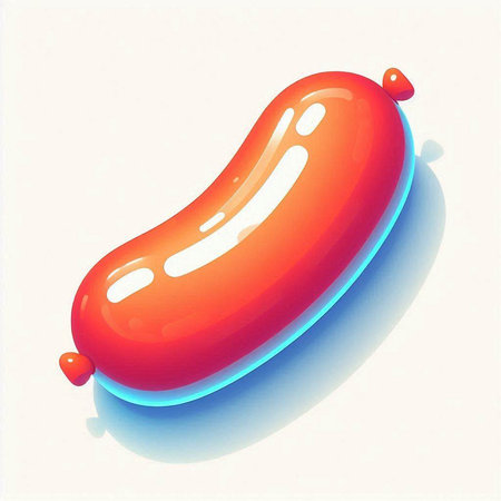 Sausage icon on white background. Vector illustration. Eps 10のイラスト素材