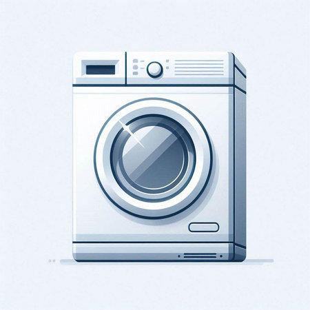 Vector illustration of washing machine on a white background. Eps 10.のイラスト素材