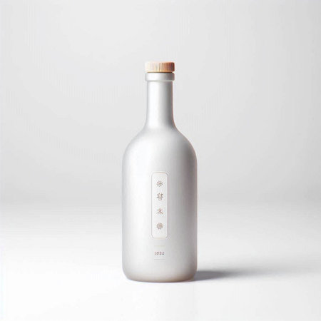 Alcohol bottle mockupのイラスト素材