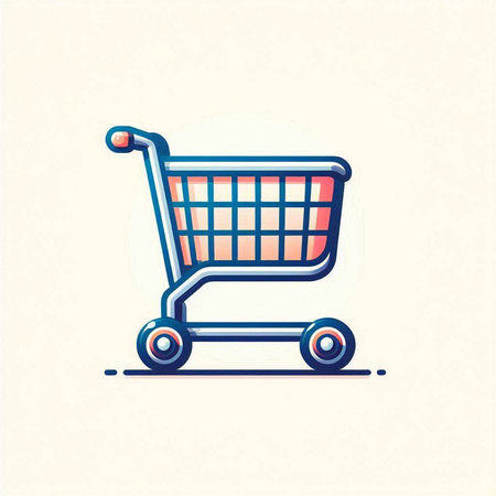 Shopping cart icon, vector illustration. Flat design style. Shopping cart icon.のイラスト素材