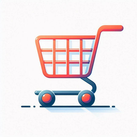 Shopping cart icon on white background. Vector illustration. Eps 10.のイラスト素材