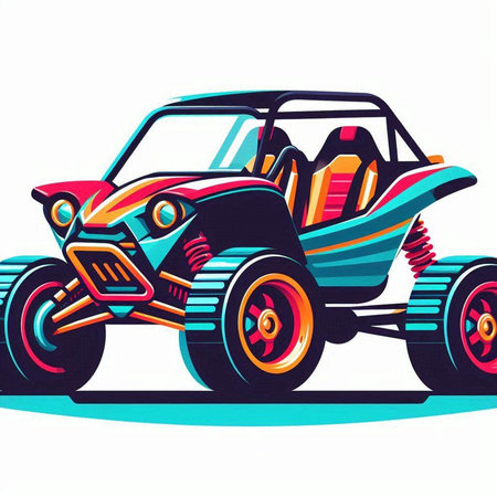 Off-road car, vector illustration. Can be used as a backgroundのイラスト素材