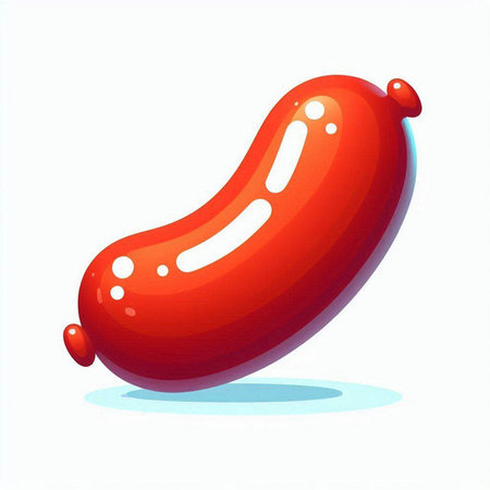 Sausage icon. Realistic vector illustration of sausage icon.のイラスト素材