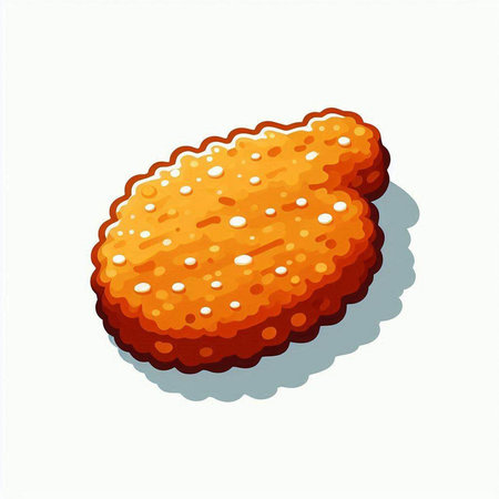 Illustration of a chicken nuggets isolated on a white background.のイラスト素材