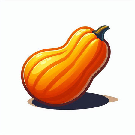 Pumpkin on a white background. Vector illustration of a pumpkin.のイラスト素材