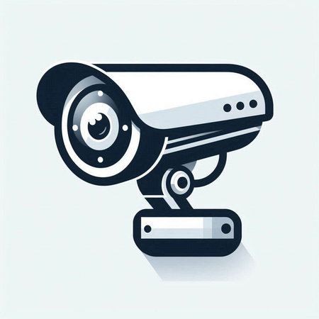 surveillance camera icon,sign,best 3D illustration,flat designのイラスト素材