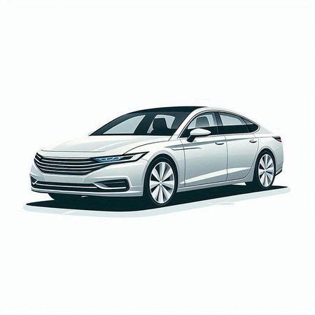 car isolated on a white background. vector illustration eps 10.のイラスト素材