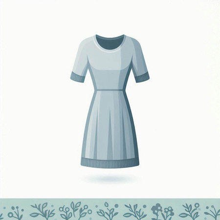 Illustration of a woman's dress on a white background - vectorのイラスト素材