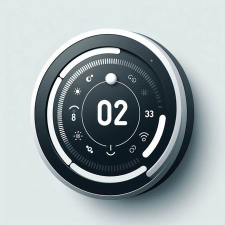 Vector illustration of button with speedometer. Infographic element. Eps 10のイラスト素材