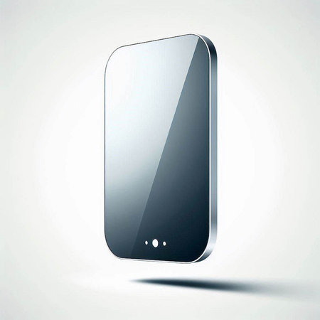 Realistic smartphone isolated on white background. 3d vector illustration.のイラスト素材