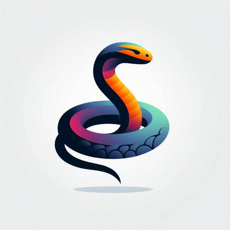 snake logo. vector design template elements for your application or corporate identityのイラスト素材